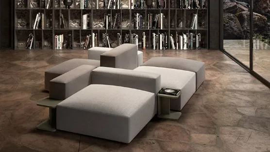 pouf with modular seats