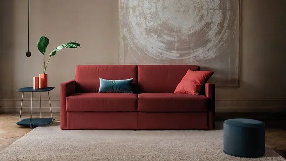 modern red sofa bed
