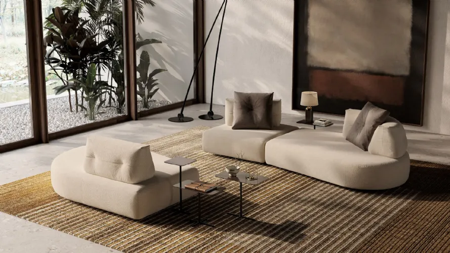 Lotus: a two-seater modular sofa